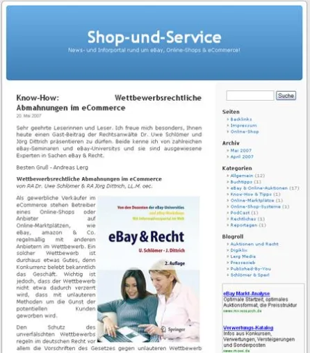 Bild: Shop-und-Service - Know-How: Abmahnungen im eCommerce