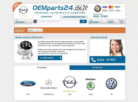 Bild: Original Autoersatzteile europaweit online bestellen: Launch der Webseite OEMparts24.de