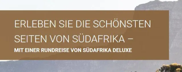 Bild: Südafrika Deluxe mit neuer Internetseite