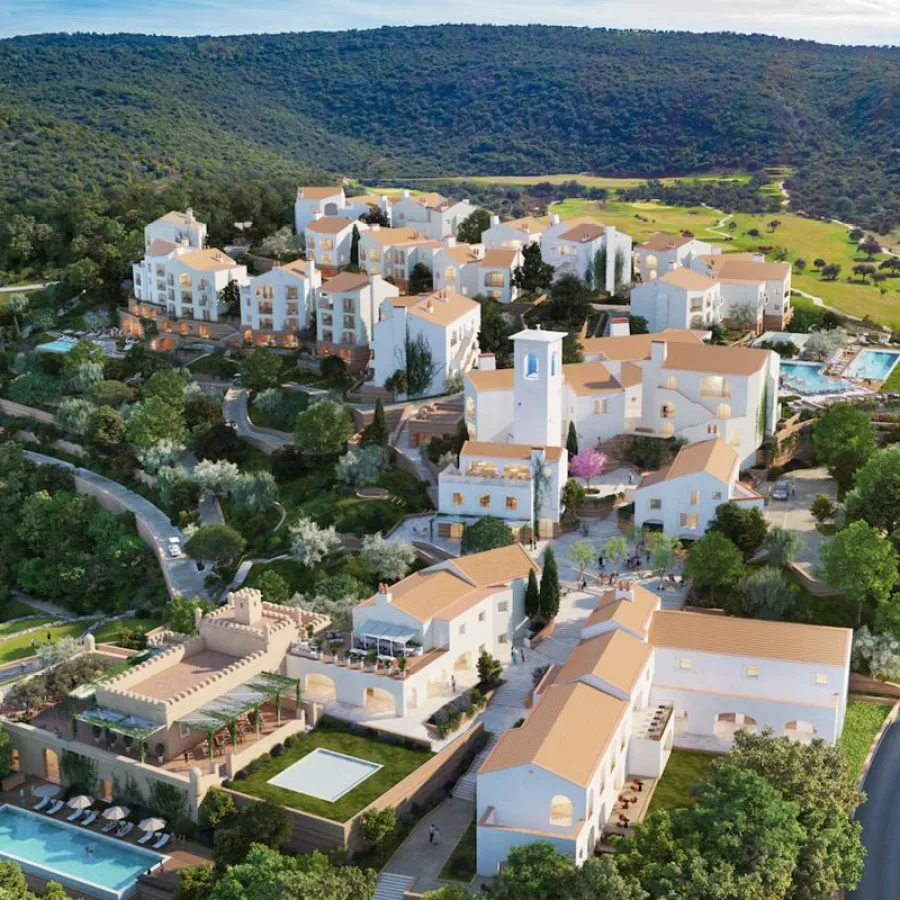 Das 5-Sterne Ombria Resort im Stil eines portugiesischen Dorfes.