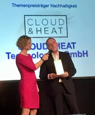 Cloud&Heat gewinnt den STEP Award 2018 in der Kategorie Themenpreis Nachhaltigkeit Bild: Cloud&Heat gewinnt den STEP Award 2018 in der Kategorie Themenpreis Nachhaltigkeit