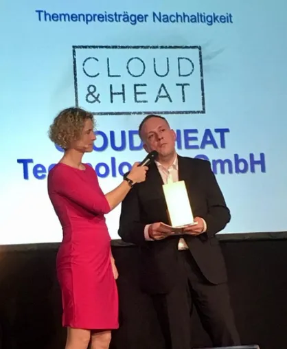 Bild: Cloud&Heat gewinnt den STEP Award 2018 in der Kategorie Themenpreis Nachhaltigkeit