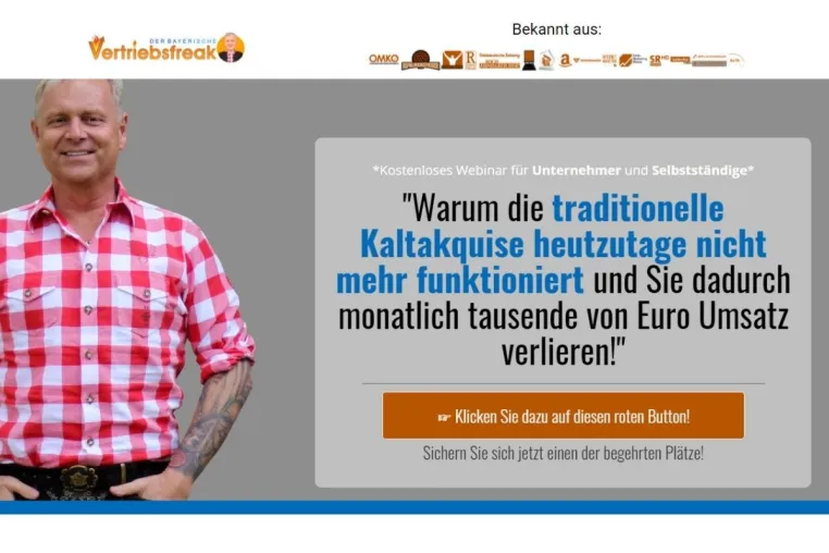 Bild: Webinar von Uwe Rieder, der bayerische Vertriebsfreak: "Warum die Kaltakquise nicht mehr funktioniert!"