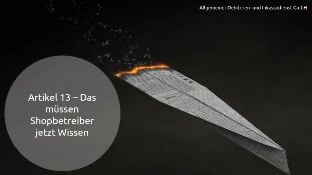 Bild: Artikel 13 – Das müssen Shopbetreiber jetzt wissen