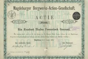 Magdeburger Bergwerks-AG – älteste Aktiengesellschaft des Ruhrbergbaus Bild: Magdeburger Bergwerks-AG – älteste Aktiengesellschaft des Ruhrbergbaus
