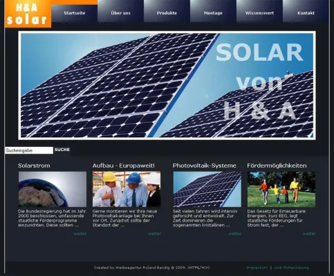 Bild: CityPepper GmbH relauncht B2C Infoseite für Photovoltaik der Firma H & A Montage S.a.r.l.