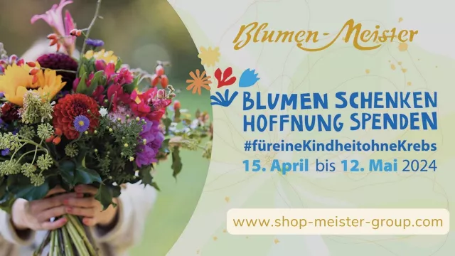 Bild: Blumen Meister's Bouquet der Lebensfreude: Ein Strauß gegen Kinderkrebs