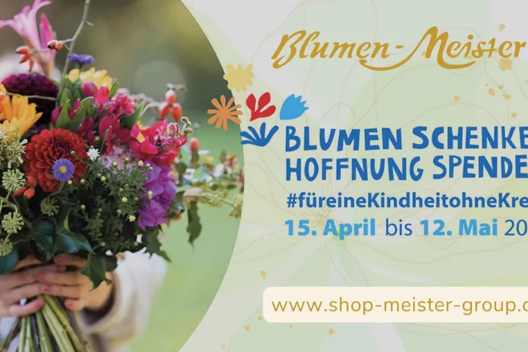 Bild: Blumen Meister's Bouquet der Lebensfreude: Ein Strauß gegen Kinderkrebs