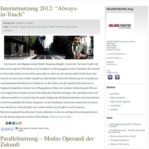 Bild: HELDENTHEATER mit neuer Website unter heldentheater.com online