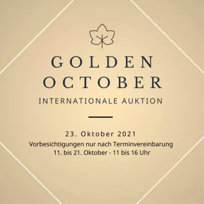 Golden October - Große internationale Auktion am 23. Oktober 2021 Bild: Golden October - Große internationale Auktion am 23. Oktober 2021
