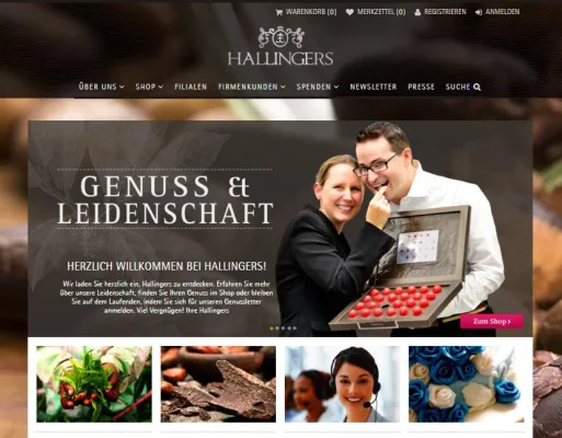 Bild: Genuss jetzt noch einfacher bestellen im neuen Online Shop von Hallingers Schokoladen Manufaktur