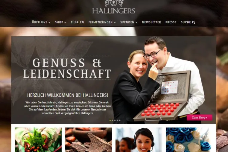 Bild: Genuss jetzt noch einfacher bestellen im neuen Online Shop von Hallingers Schokoladen Manufaktur