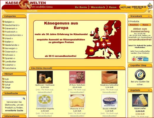 Bild: KaeseWelten.de: Exquisite Käsesorten per Mausklick bestellen
