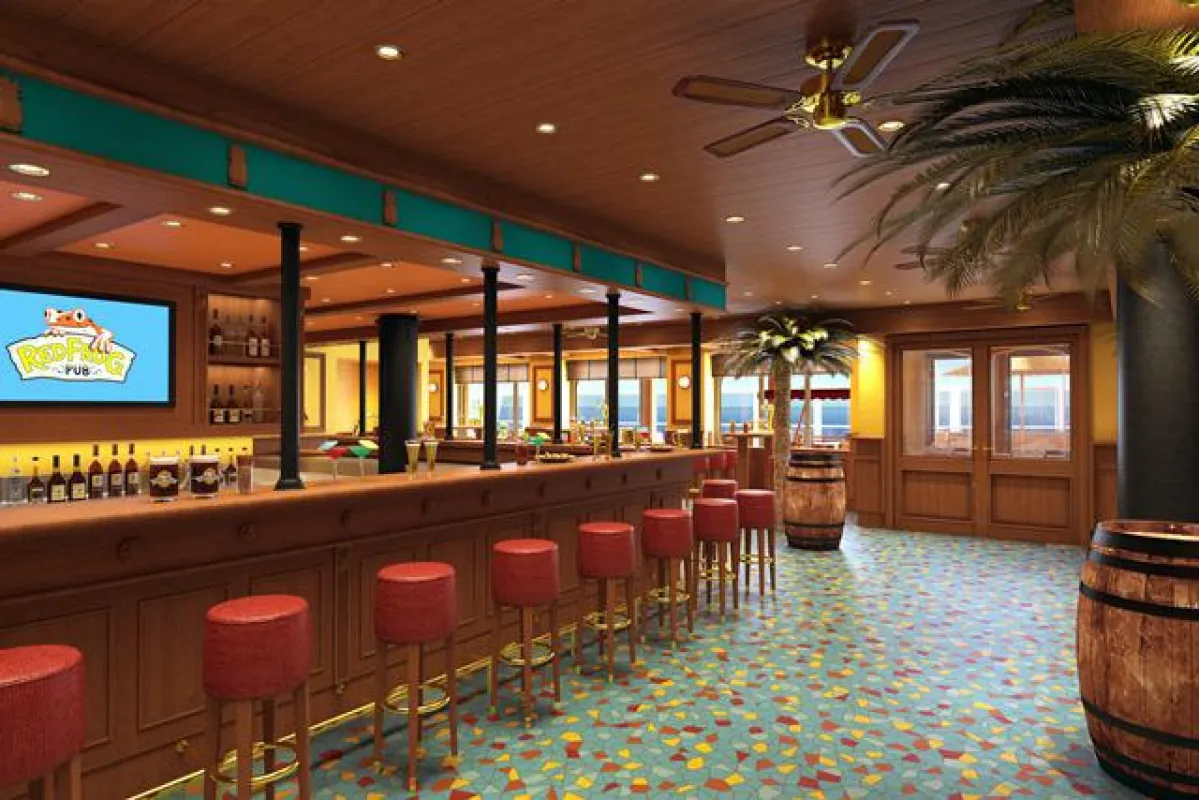 Auch im Red Frog Pub der neuen Carnival Vista wird das an Bord gebraute Bier ausgeschenkt.