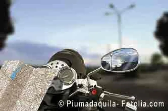 Bild: Motorradnavigation - Das Navi als Rasierspiegel