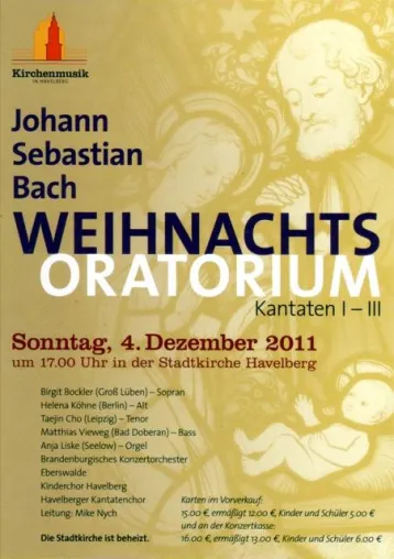 Bild: Weihnachtsoratorium in der Domstadt Havelberg