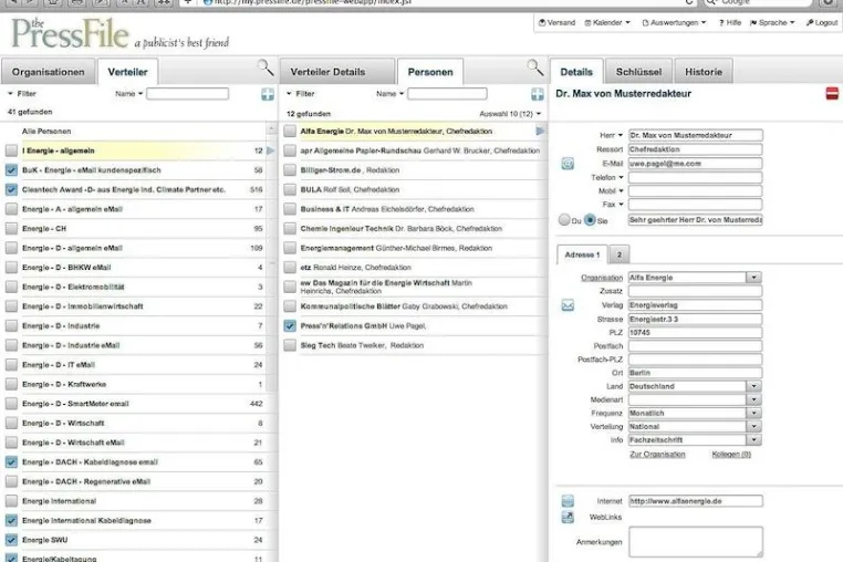 Bild: PressFile Version 8: PR-Software jetzt “Made in Germany”