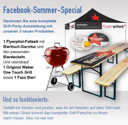 Flyerpilot möbelt Grillparties und Firmenfeste auf Bild: Flyerpilot möbelt Grillparties und Firmenfeste auf