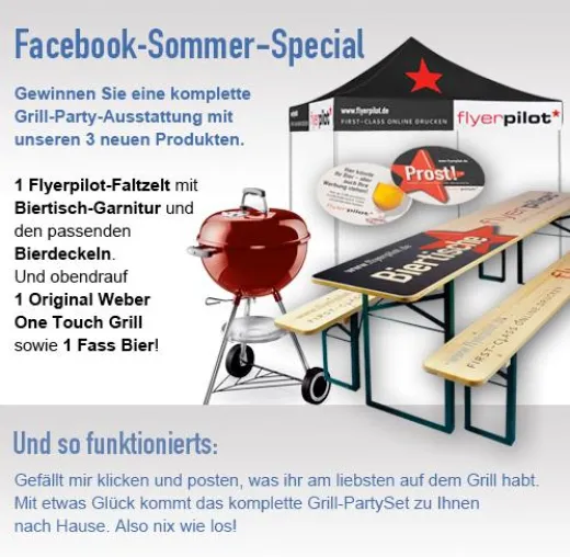 Bild: Flyerpilot möbelt Grillparties und Firmenfeste auf