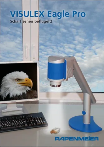 VISULEX Eagle Pro - die neue Vorlagenlesekamera für hochgradig Sehbehinderte Bild: VISULEX Eagle Pro - die neue Vorlagenlesekamera für hochgradig Sehbehinderte