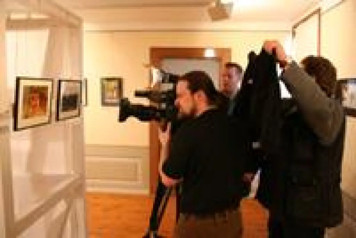 Das MDR-Fernsehen war dabei: Ausstellungseröffnung am 14. Januar in Bad Düben.