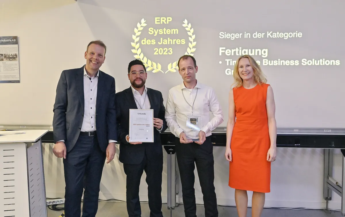 Preisverleihung zum ERP-System des Jahres 2023