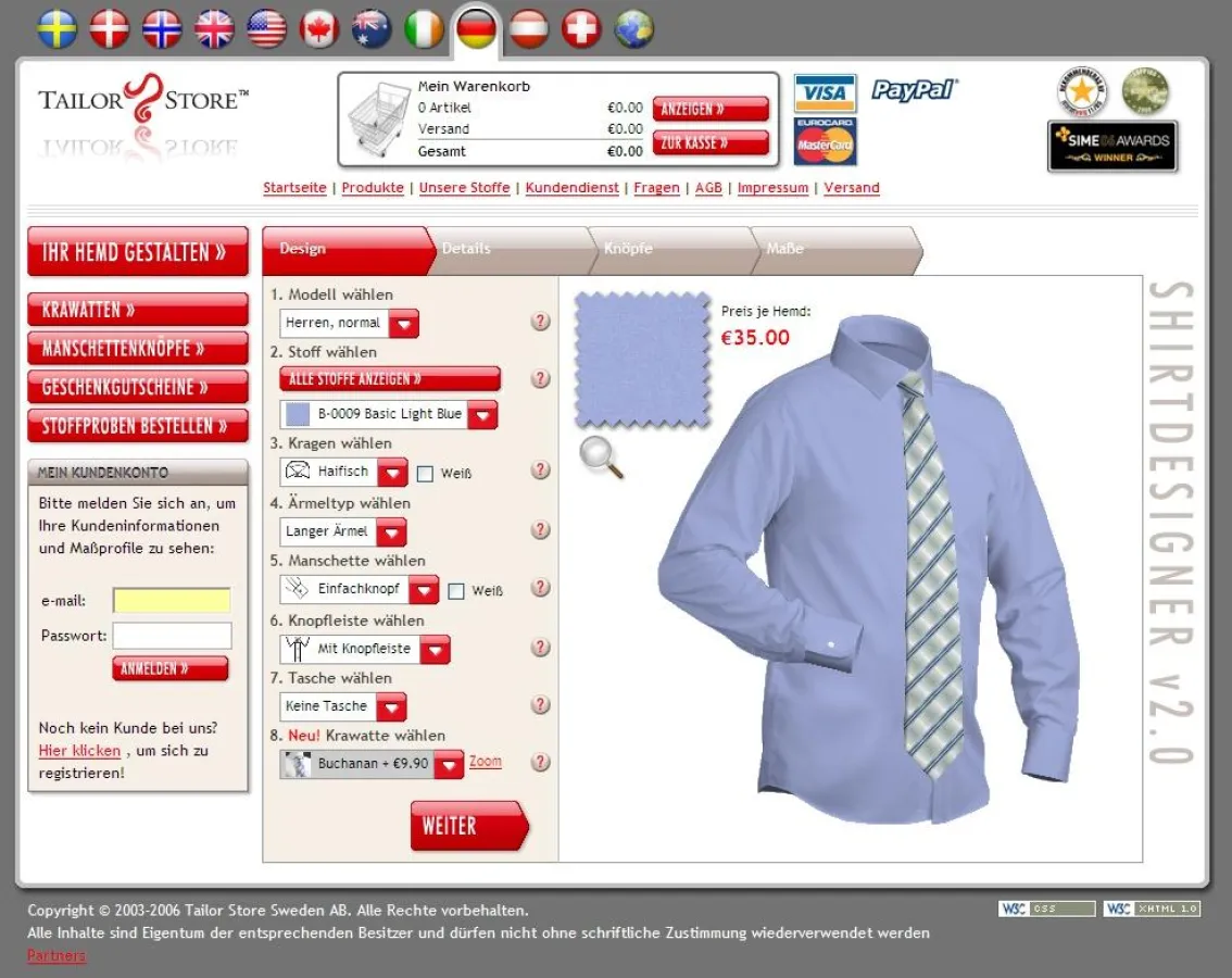 Tailor Store Hemdendesigner