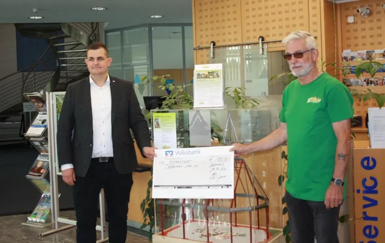 Gemeinsamer Spendenaufruf von LAGA-Verein Spremberg eV und Volksbank Spree-Neiße eG Bild: Gemeinsamer Spendenaufruf von LAGA-Verein Spremberg eV und Volksbank Spree-Neiße eG