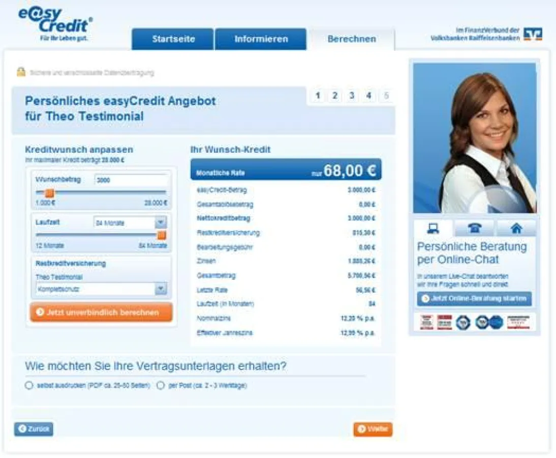 easyCredit Microsite