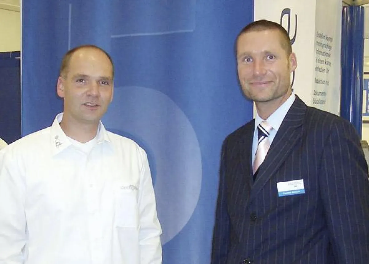 Henning Mallok, Vertriebsleiter global document solutions (links) und Carsten Wehner, Leiter Dokumentation und Multimedia.