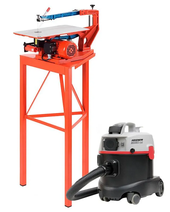 Hegner Multicut 1 + Dreibeiniger Maschinenständer M1 + Trockensauger Maximus 13E