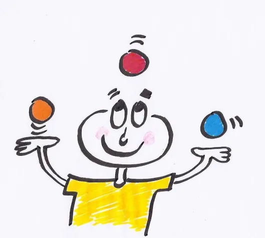 Bild: Jonglieren zum Stress-Abbau