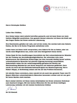 Uli Hoeneß zeigt Herz für Schwerbehinderte Bild: Uli Hoeneß zeigt Herz für Schwerbehinderte