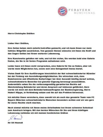 Bild: Uli Hoeneß zeigt Herz für Schwerbehinderte