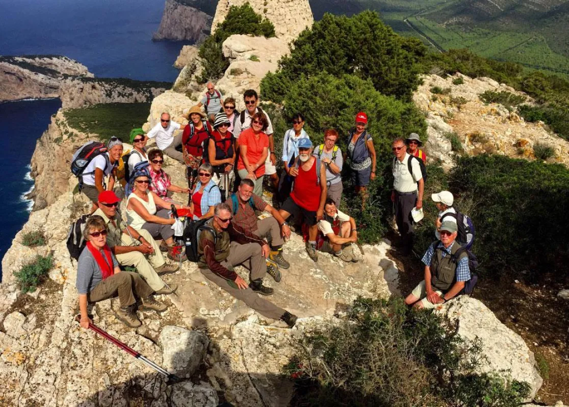 Wandergruppe am Capo Caccia