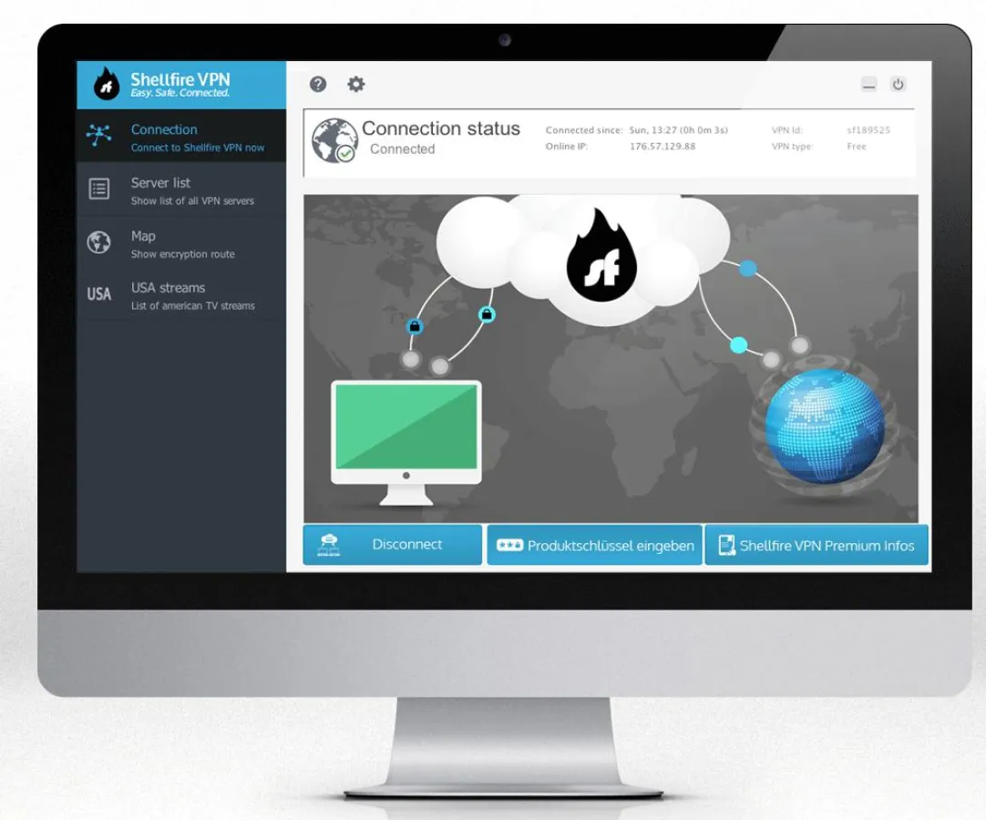Screenshot Shellfire VPN für Mac OS X
