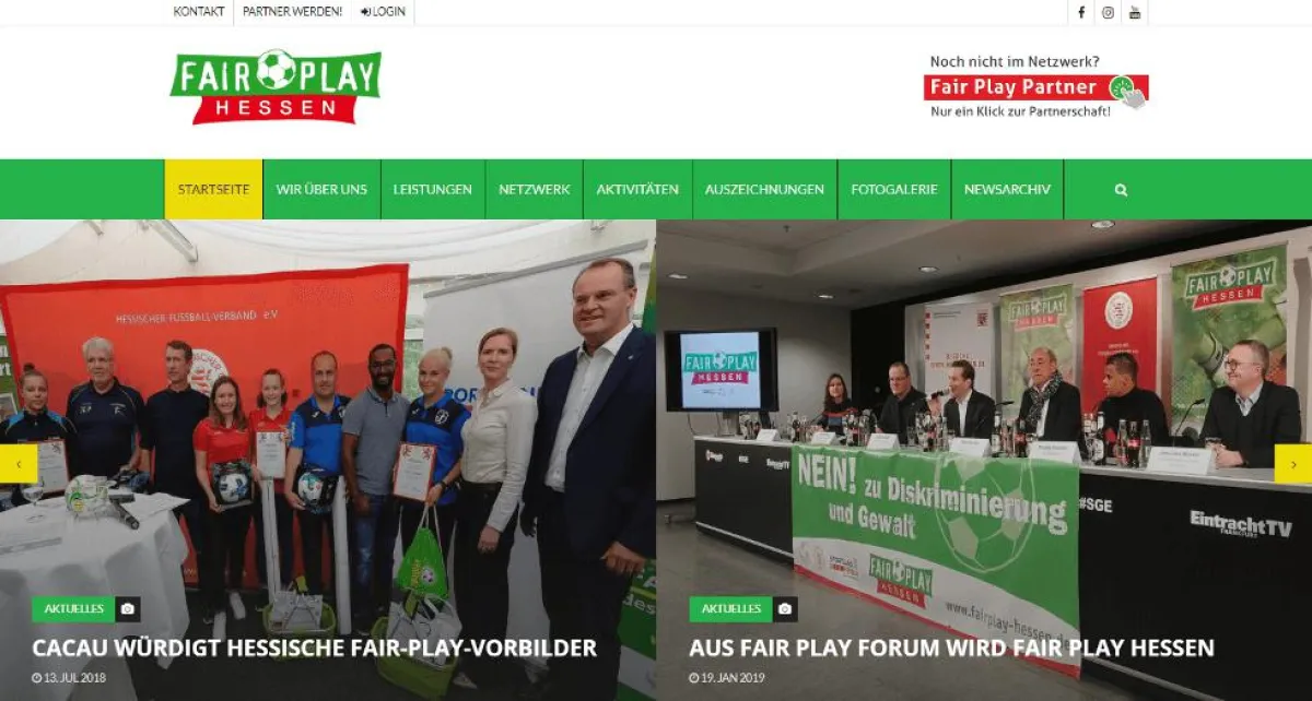 Neuer Webauftritt von Fair Play Hessen
