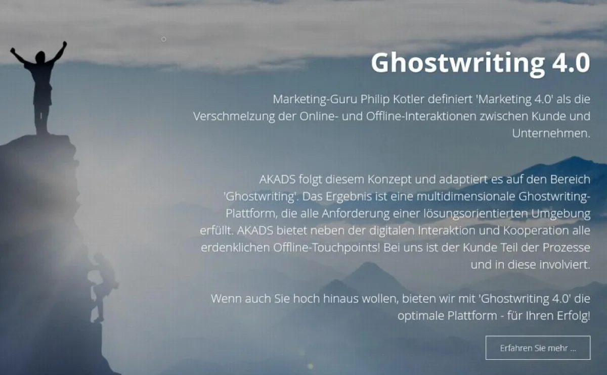 Ghostwriting 4.0 ? die ideale Lösung für alle, die hoch hinauswollen!