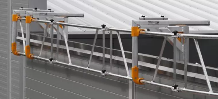 Neu: Attika-Brücke für AluFix® EVO Absturzsicherungssystem von Alupro Bild: Neu: Attika-Brücke für AluFix® EVO Absturzsicherungssystem von Alupro