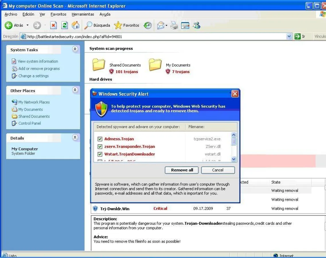 Gefälschte Antiviren-Programme können täuschend echt aussehen ? Panda Security warnt vor falschen Virenwarnungen auf  facebook, die auf gefährliche Downloadseiten lenken sollen