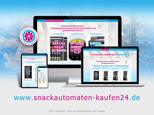 Bild: Weblaunch unter www.snackautomaten-kaufen24.de - Snackautomaten und Getränke-Automaten aus Hamburg