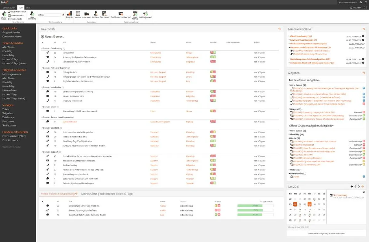 TickX 2.0 - Das Dashboard