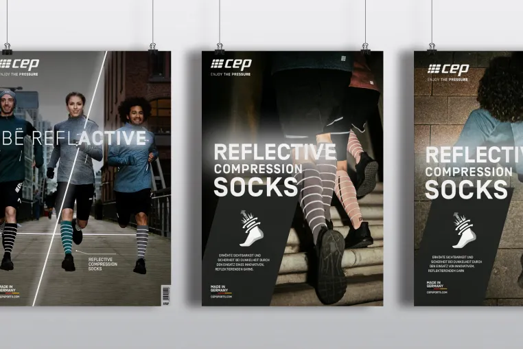 BE REFLACTIVE – Neue Kampagne für cep Sports. Volle Sichtbarkeit auch in der Dunkelheit. Bild: BE REFLACTIVE – Neue Kampagne für cep Sports. Volle Sichtbarkeit auch in der Dunkelheit.