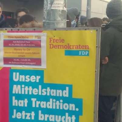 Frühimpuls zum Eintragungsstart des Volksbegehrens „Rettet die Bienen“ Bild: Frühimpuls zum Eintragungsstart des Volksbegehrens „Rettet die Bienen“