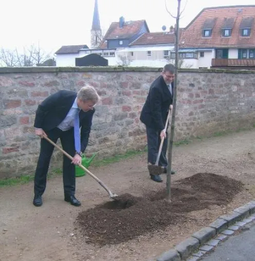 SeligenstadtverWALDung: Emma Klinik pflanzt Baum zum 25jährigen Bestehen des Kunstforums Seligenstadt Bild: SeligenstadtverWALDung: Emma Klinik pflanzt Baum zum 25jährigen Bestehen des Kunstforums Seligenstadt