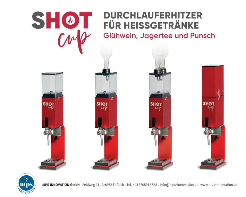 SHOT CUP GLÜHWEIN DURCHLAUFERHITZER