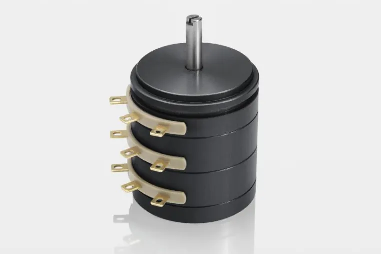 Bild: Hochpräzises, industriegerechtes Mehrfachpotentiometer