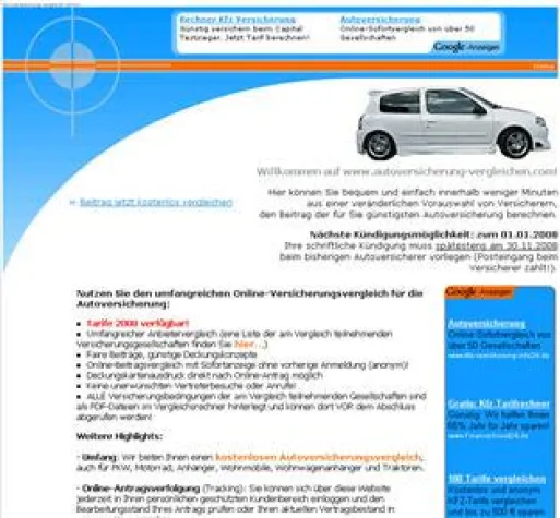 Bild: Neuer Online-Autoversicherungsvergleich