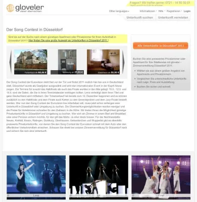 Bild: ESC 2011 in Düsseldorf: Müssen die ESC-Fans auf der Straße schlafen?