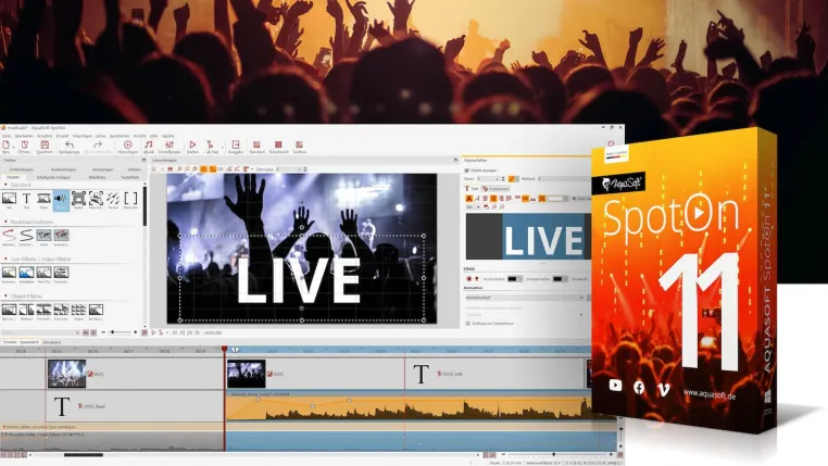 Bild: Musikvideos selbst erstellen und teilen mit AquaSoft SpotOn 11